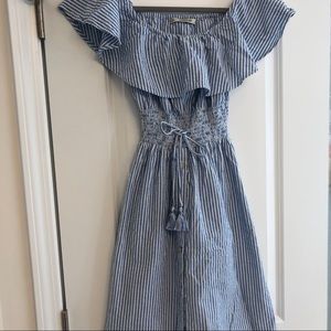 Off the shoulder stripe dress